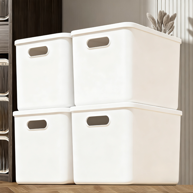 Visitor desktop storage box miscellaneous storage box household snacks toys toys snack storage basket storage box storage box large heightening and thickening 2 pieces with lid