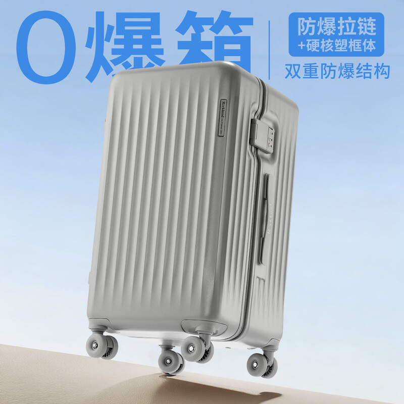 ROCKLAND's new plastic frame large-capacity password trolley suitcase for men and women boarding and interchangeable wheel travel luggage