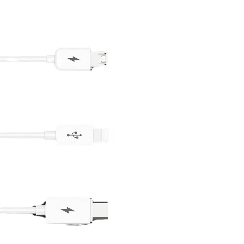 PISEN is suitable for 14 Android-c one-to-three multi-functional charging cable 13 2-in-1 black 1 meter +-c 3A fast