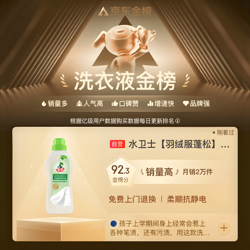 Water Guard Down Jacket Fluffy Detergent 400g*1 bottle Laundry Detergent Down Jacket Cleaning, Yellowing, Stains, Oil and Whitening