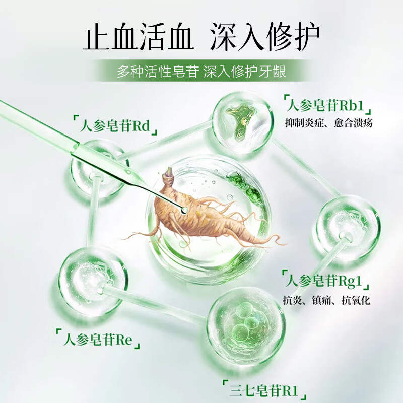 Tianqi toothpaste Panax notoginseng clears heat, removes fire, protects gums, freshens breath, removes bad breath, brightens platinum spearmint 120g*3 sticks