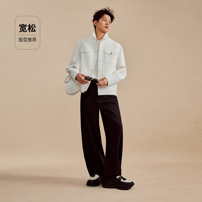 CABBEEN Jiugongge jacquard knitted jacket men's multi-pocket design retro trendy totem 2026 spring jacket