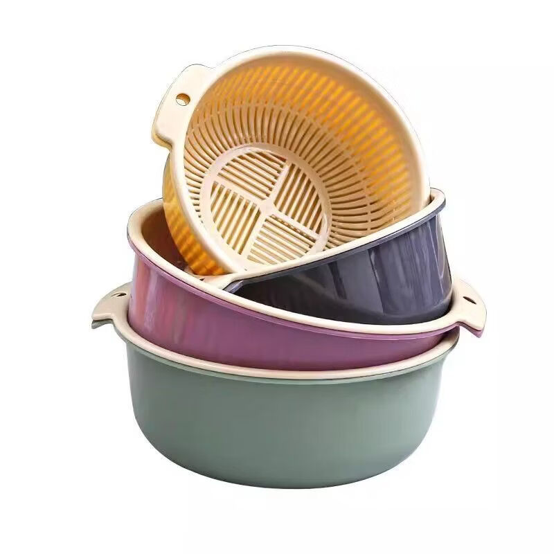 Fantasy double-layered sink drain basket kitchen drain round drain basket fruit basket supermarket extra large 2-piece set activity momentum