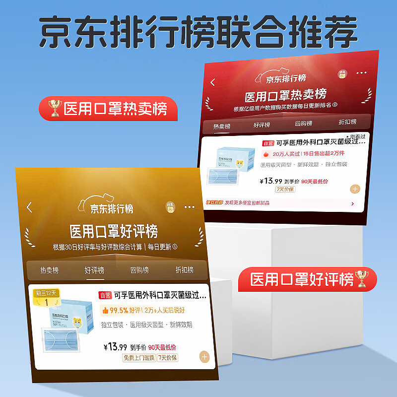 Corfu Medical Surgical Mask Disposable Mask Medical Sterilization Grade Warm Allergic Rhinitis 100 Individual Packs