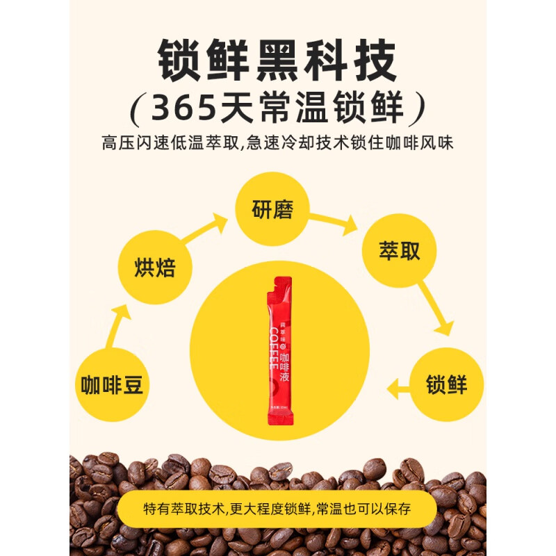 Songchao Coffee Concentrate Fresh Black Coffee Xurui Ice American Cold Extract Coffee Concentrate DIY Ice American 75 Bars Coffee Liquid + Cold Press 375ml