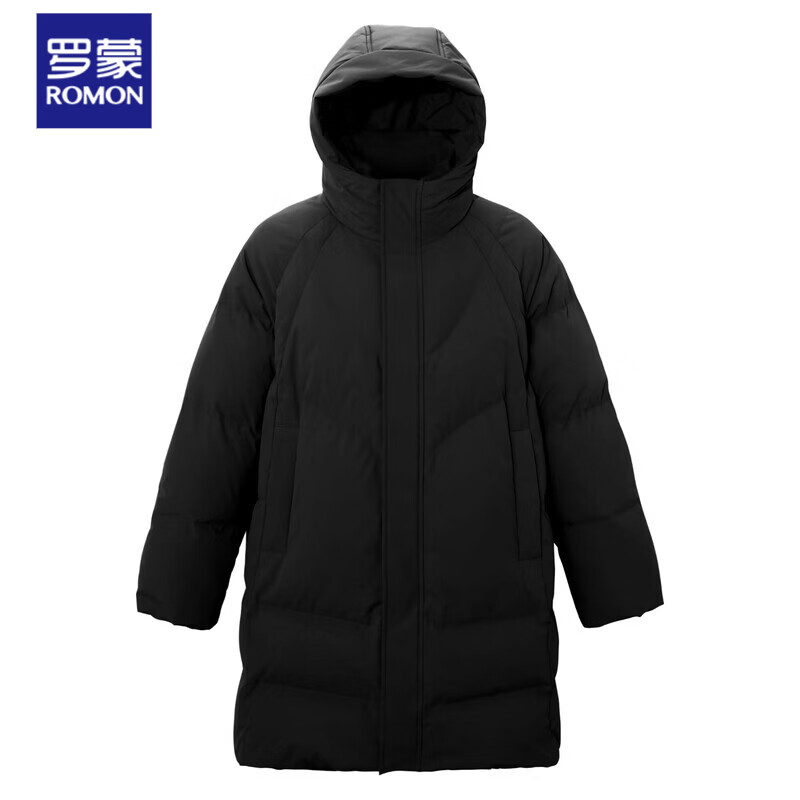 Romon mid-length men's down jacket men's new winter cold-proof thickened warm coat 90 white duck down hooded coat for men