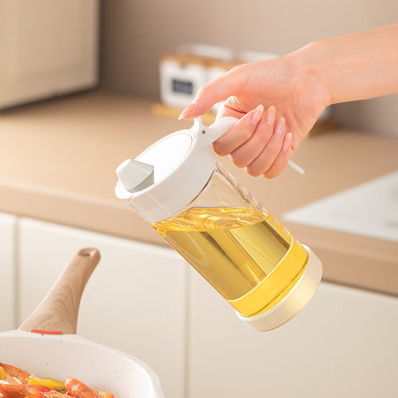 Sungsa glass oil pot automatic opening and closing kitchen household oil can pot soy sauce bottle vinegar pot high temperature resistant oil bottle oil drum high borosilicate glass oil pot 480m1 pack