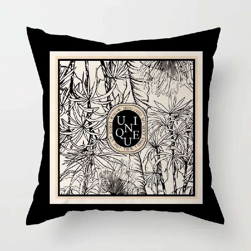 Yusenyi pillow sofa living room cushion bedside backrest lumbar office square pillow OAE02 pillowcase 1cm*1cm double-sided 40x40 (pillowcase + pillow core)