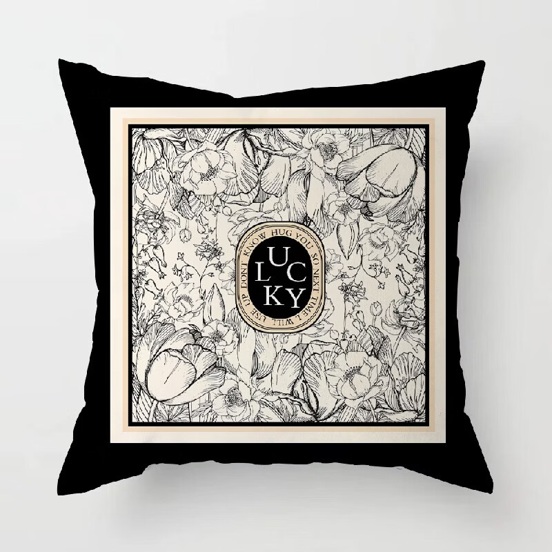 Yusenyi pillow sofa living room cushion bedside backrest lumbar office square pillow OAE02 pillowcase 1cm*1cm double-sided 40x40 (pillowcase + pillow core)