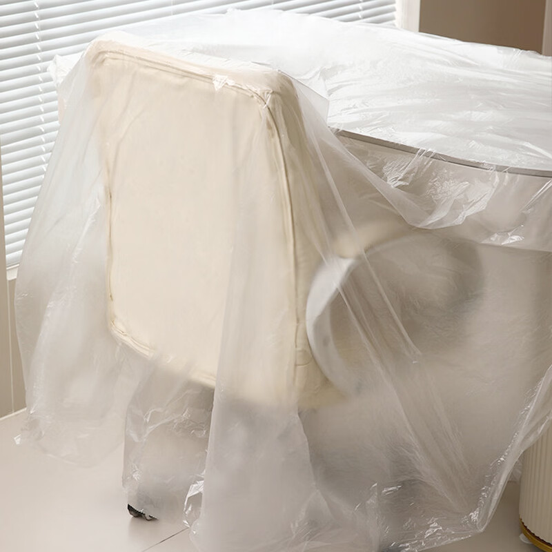 Yijie disposable tablecloth thickened waterproof round table tablecloth rectangular plastic film commercial household small picnic mat 1.8mx1.8m (10 pieces) white