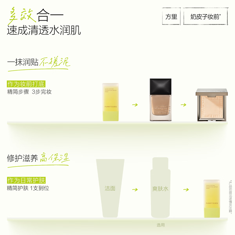 Fangli Naipizi pre-makeup essence, milky, translucent, moisturizing, repairing and compliant base makeup patch 30ml New Year gift