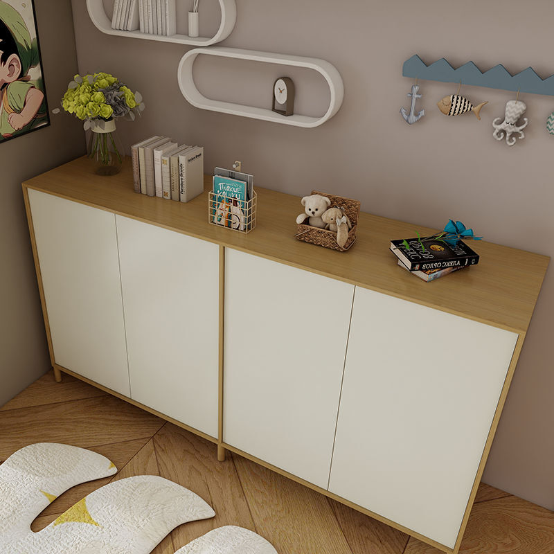 Fantasy bedside cabinet small wardrobe storage cabinet drawer cabinet small wardrobe 2 meters 2 flat opening 16 meters please customize the color and size 4 doors