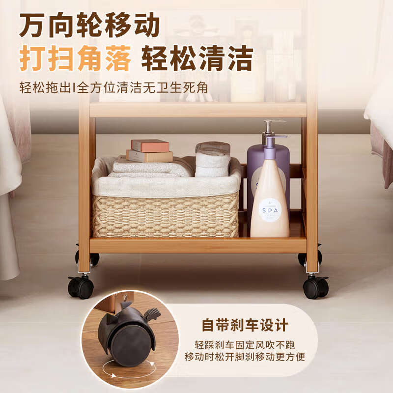 Yusenyi Beauty Salon Trolley Advanced Skin Management Tool Cart Movable Push Shelves Cupping Cart Flagship Three-layer Simple Fence Model 35CM