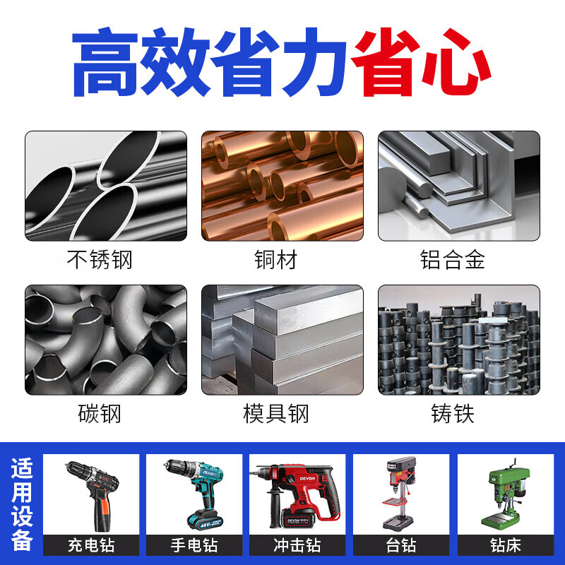 1-16mm twist drill bit set, high hardness stainless steel metal, special cobalt-containing electric hand drill for drilling hard metal, 2+3+4+5+6mm (5 pieces in total)