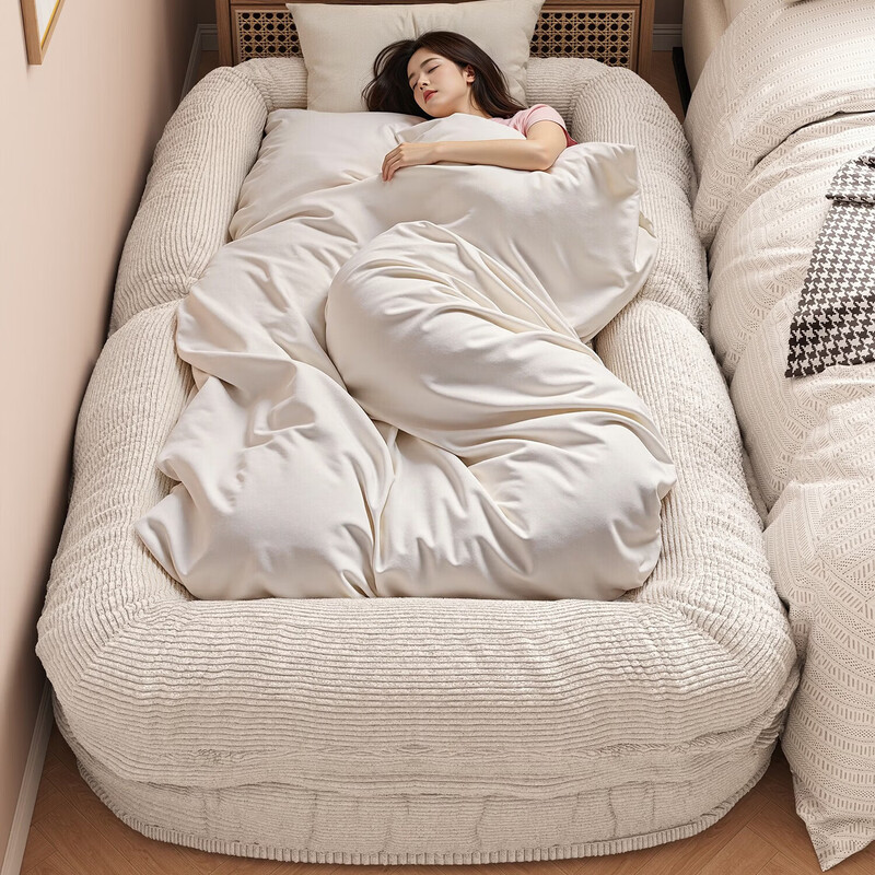 Xiaojiangcai (XIAOJIANGCAI) human kennel lazy sofa can lie down and sleep bedroom sofa single and double huge tatami internet celebrity seat Dabai