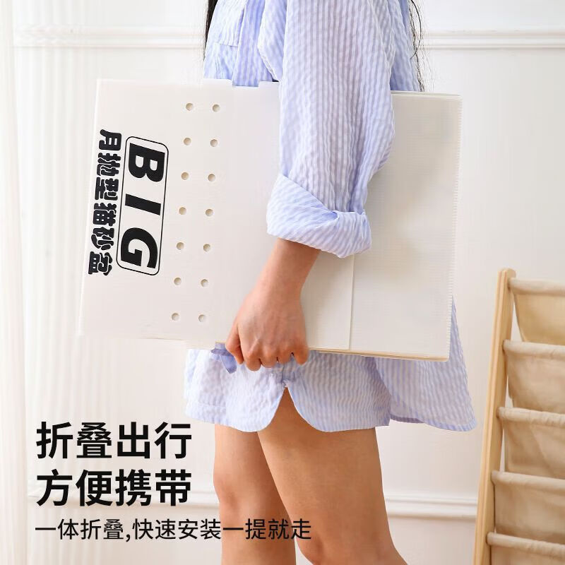 Cat litter box foldable disposable cat litter box outdoor portable PP waterproof extra large cat toilet travel pet supplies off-white large size 47*33*18cm