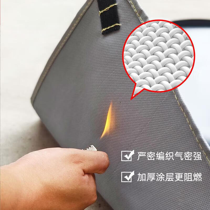 Aojieluo new energy vehicle fire-extinguishing blanket, fire-fighting flame-retardant cloth, silicone high temperature resistant rechargeable motor vehicle clothing, self-ignition and oxygen isolation, silicone style 6*8m | car fire-extinguishing blanket