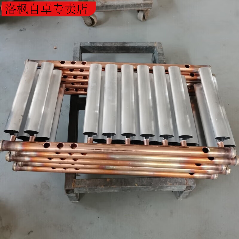 Qinkai aluminum composite small basket bathroom radiator household water floor heating radiator wall-mounted bathroom 400 center distance 600 high 7+4