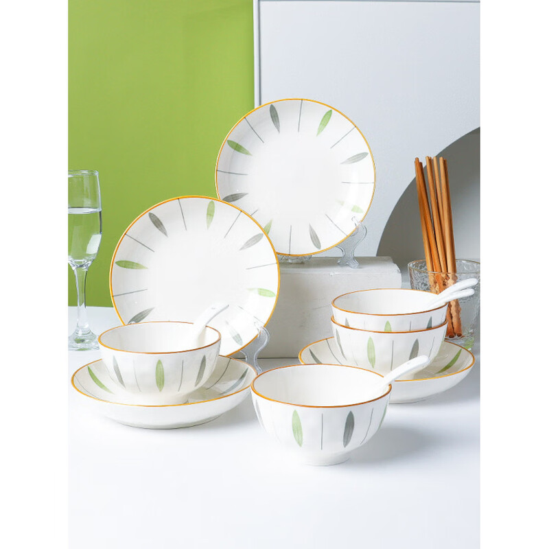 Tuojin underglaze color rice bowl household 2026 new particularly beautiful tableware small bowl ceramic eating bowl noodle bowl soup bowl 5-inch Yongliu bowl 4 pieces