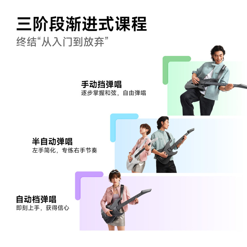 Aeroband air band hand-operated smart self-learning guitar automatic stringless electronic guitar new year gift for beginners white guitar + backpack + microphone (set version) official genuine | SF direct delivery