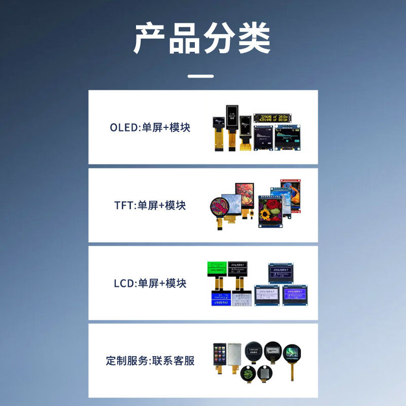 Renrun OLED monochrome LCD development board small screen 64x128 display module SSD1315 0.96-inch narrow edge 4-pin non-soldering pin module yellow and blue 2 pack RR-0961Z7