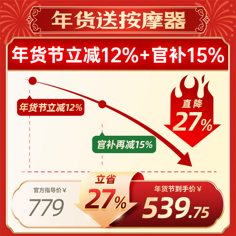 Ecomed German cervical spine massager, waist, back and neck massager, shoulder, neck, waist and back, whole body, multi-functional neck, shoulder and back all-in-one massage pillow for parents, boyfriend and girlfriend, New Year's gift, shoulder, neck and back massage pillow - wireless version