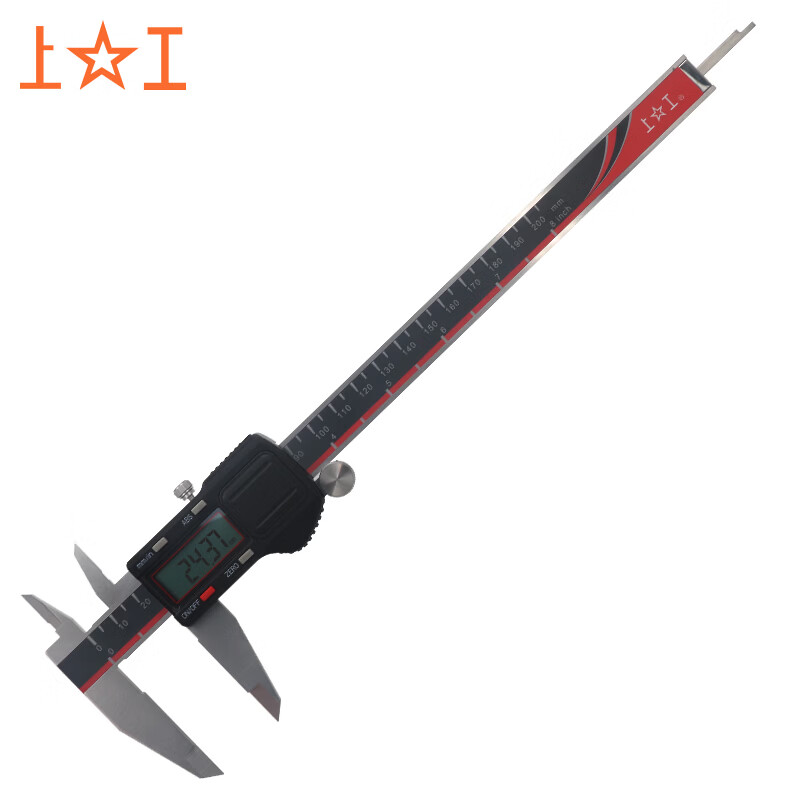 Shanggong electronic digital caliper 0-200mm graduation value 0.01 four-button vernier caliper stainless steel high precision square rod