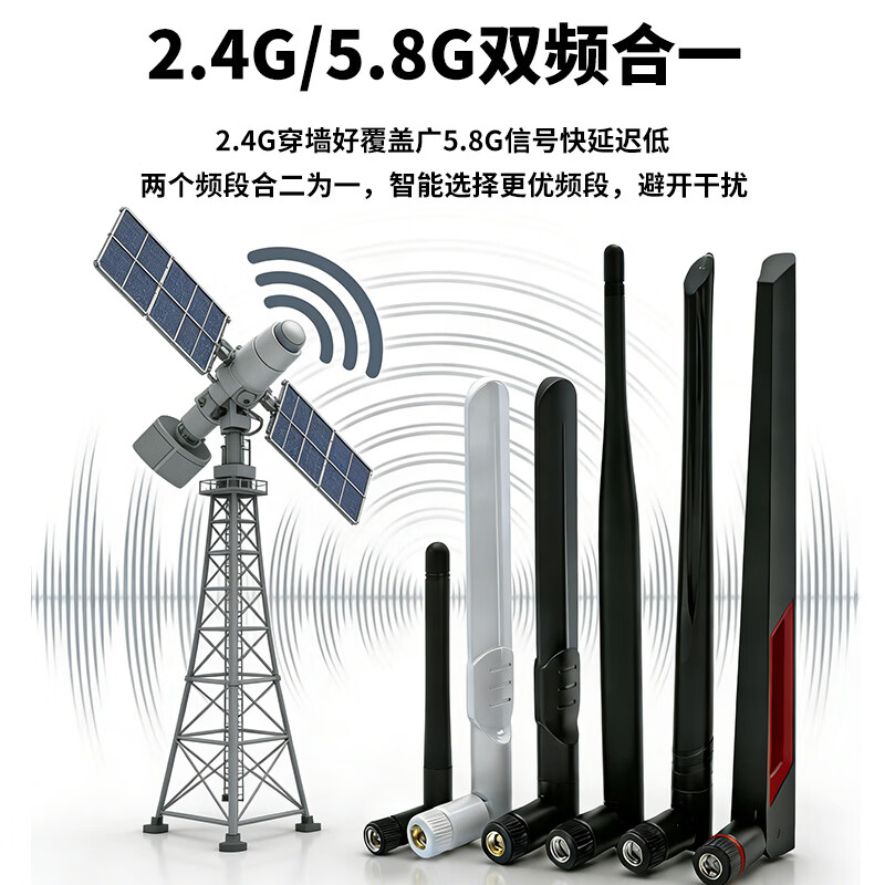 Fengyingzi 5G wireless network card WIFI6 antenna 2.4G/5.8G dual-band router SMA antenna omnidirectional high gain 5dbi wifi dual-band inner needle FYZ-GP721