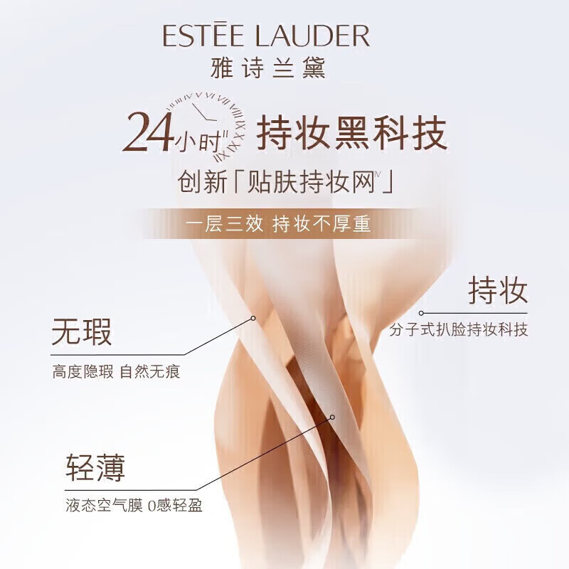 Estee Lauder (Estee Lauder) DW long-lasting makeup foundation 1W1 long-lasting concealer, oil control and makeup setting for mothers with oily skin. Birthday gift for girlfriend Qinshui 1C0#61 for fair skin tone 5ml (unboxed) counter style + Xiao Zhan's same style club perfume 1.2ml