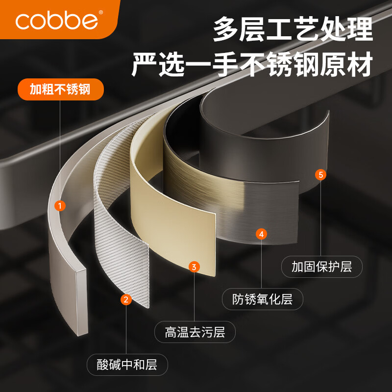 Cobbe kitchen rack under sink pot rack multi-layer household cabinet storage hidden stove pot storage artifact