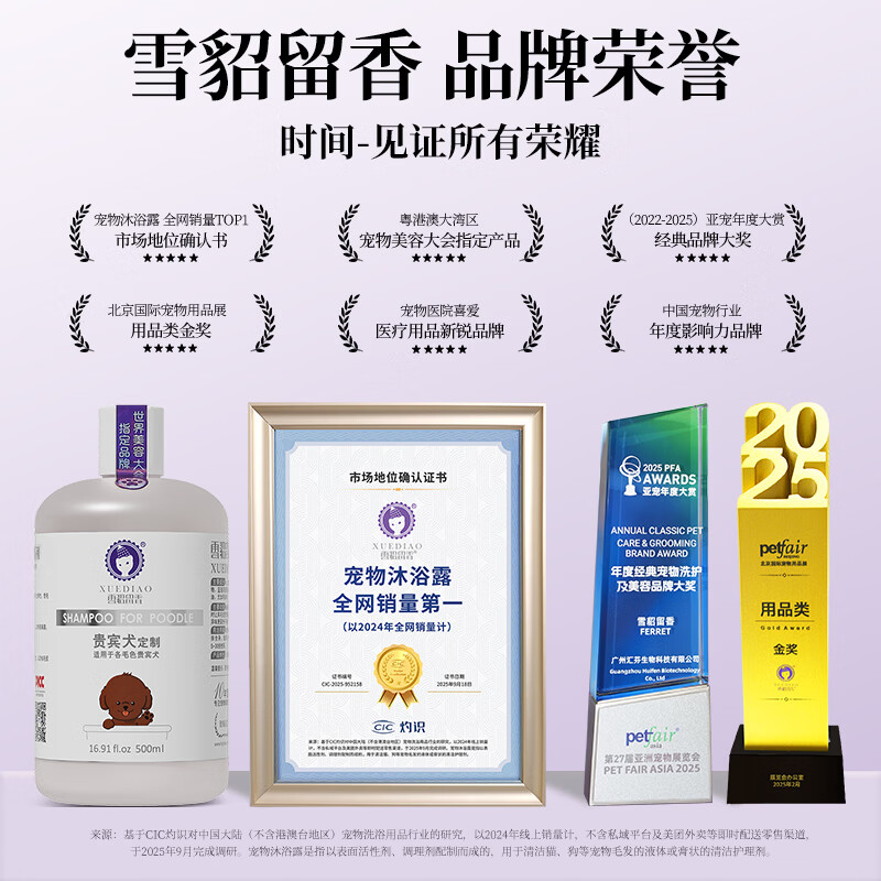 Ferret Fragrant Dog Shower Gel Pet Bath Pet Supplies Pomeranian Special Shampoo 500mL