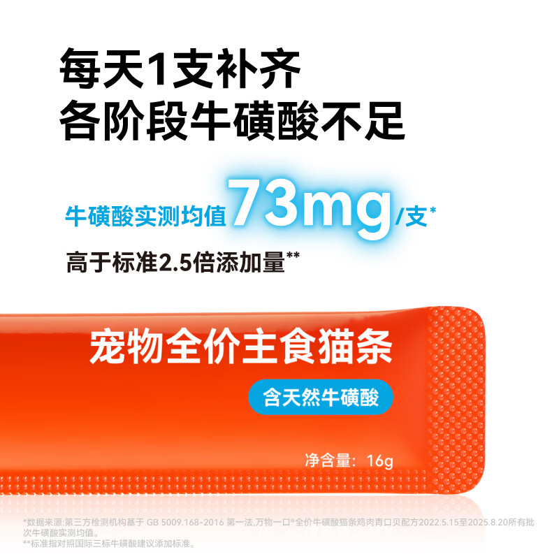 Original pan-nutrition series double cat strips fish oil taurine cat wet food 16g*96 pieces