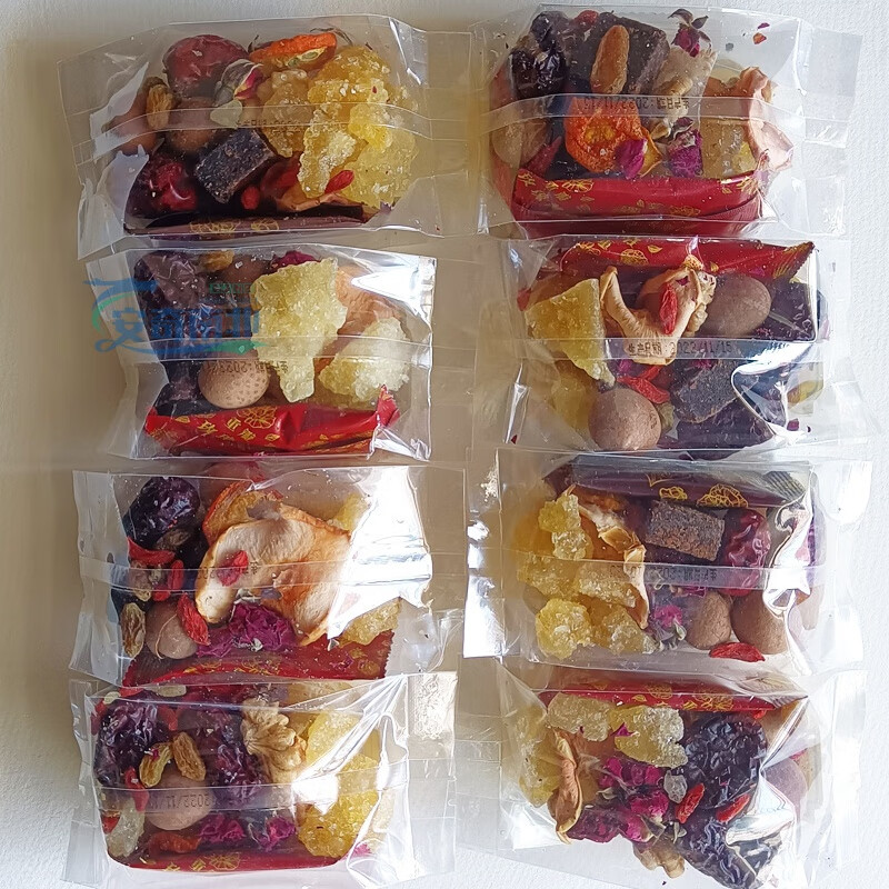 Food Huai Ningxia Babao Tea Rose Sauce Gaiwan Tea Sanbaotai Yinchuan Specialty Authentic Handmade Babao Tea Wolfberry Health Tea Authentic Traditional Old Flavor Babao Tea 900g 75g*12 bags with rose sauce