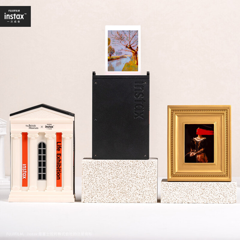 INSTAX Fuji instax mini Link+ black with orange mobile phone photo printer