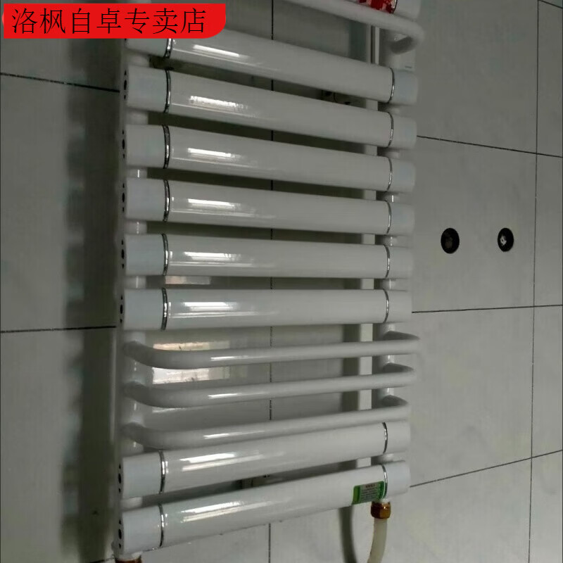 Qinkai aluminum composite small basket bathroom radiator household water floor heating radiator wall-mounted bathroom 400 center distance 600 high 7+4