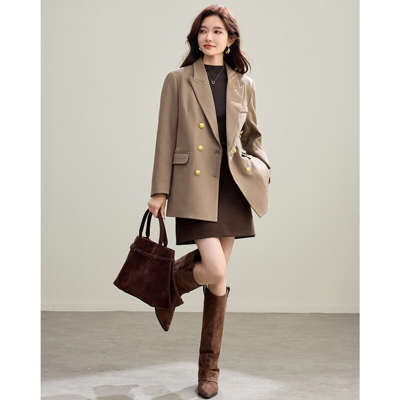 TERRE BLEUE Fashion Down Jacket Small Blazer Women's 2026 Spring and Autumn New Loose Temperament Versatile Commuting Suit Top