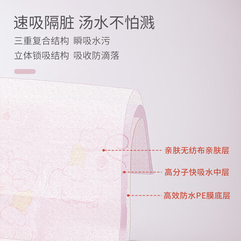 COOKSS baby disposable placemats for children, infants and young children, portable, waterproof, dirt-proof tablecloths, no-wash table mats, 20 pieces