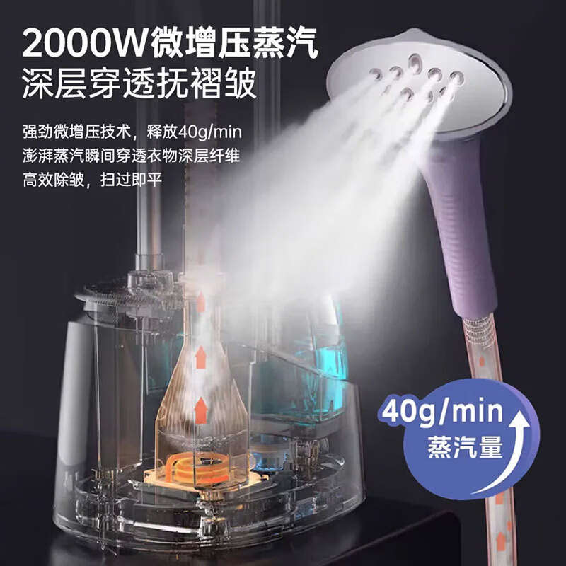 Midea garment ironing machine vertical large steam high power 2000W household ironing machine steam iron integrated vertical clothes ironing electric iron iron for commercial clothing store dedicated bean exquisite ironing 10-speed fine ironing large ironing board-YGD20P6