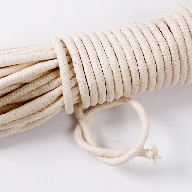 Bingyu BYjq-154 Wax Flag Cotton Rope Flag Raising Rope Clothesline Packing Braided Rope Packaging Bundling Rope 6mm*100m