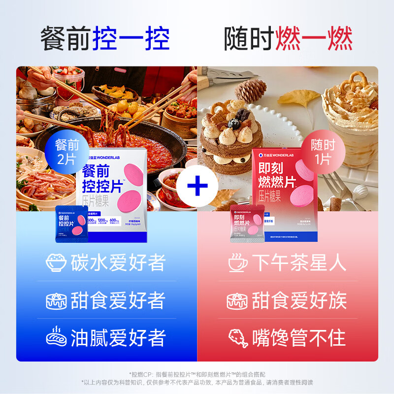 WonderLab White Kidney Bean Pre-Meal Control Tablets Burn Control CP Weight Management Burn Tablets Combination