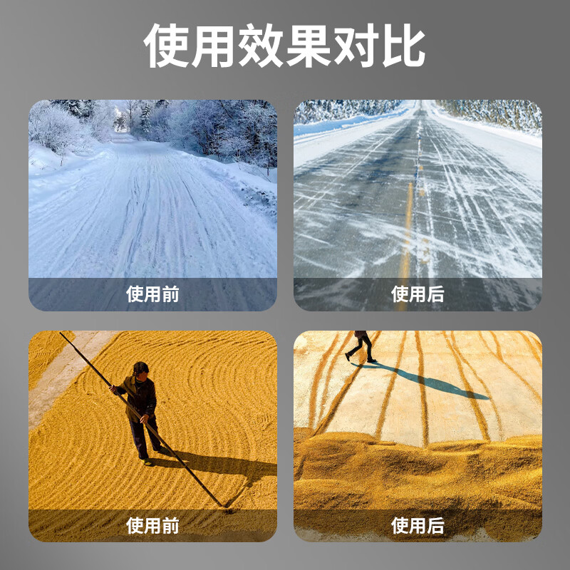 Cast solid snow shovel snow shovel push snow board deicing shovel artifact snow household manganese steel thickened snow clearing tool 1.2 wooden handle