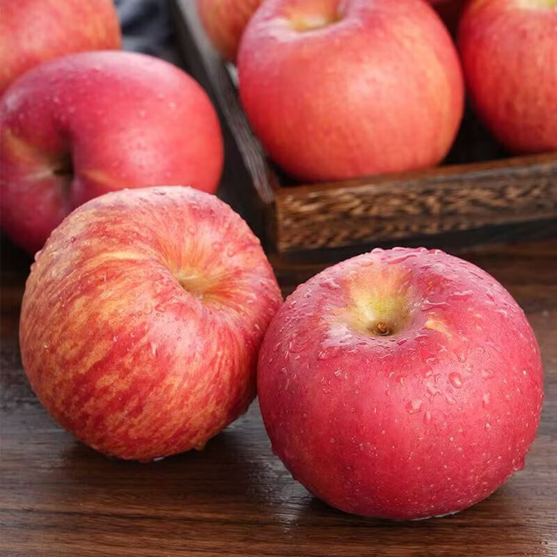 Jingxijia Authentic Red Fuji Ugly Apples Crisp and Juicy Seasonal Red Fuji Apples Fresh Apples Mixed in Multiple Warehouses Full Box of 5 Jin A+ Grade Large Fruit Fruit Diameter 75-80