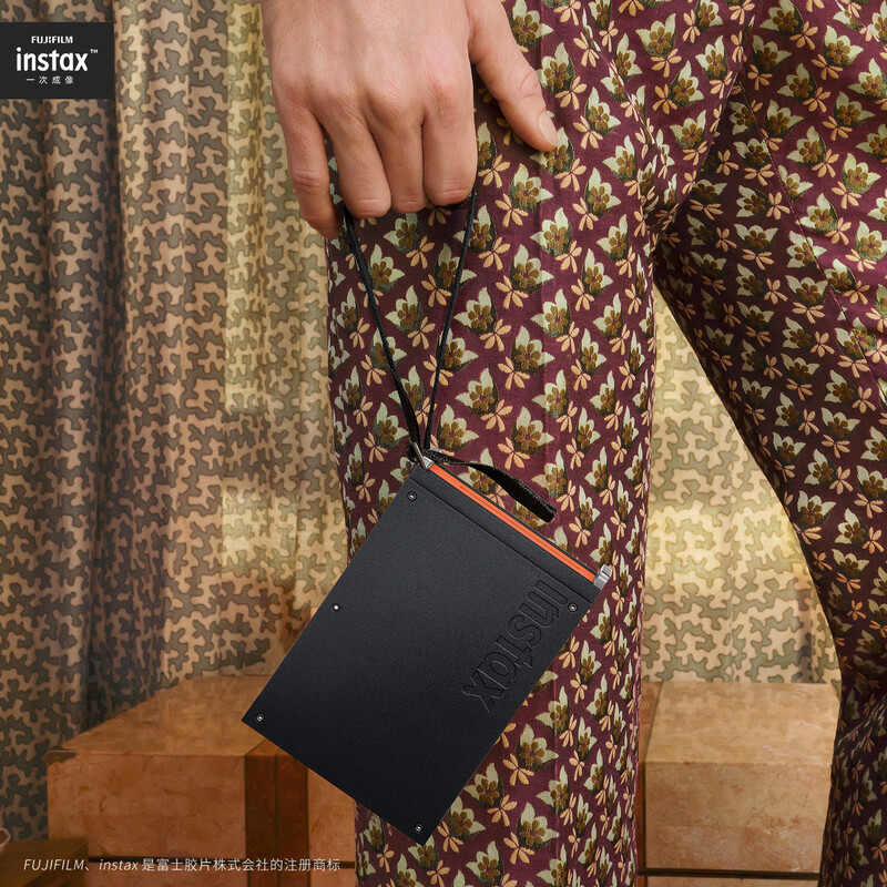 INSTAX Fuji instax mini Link+ black with orange mobile phone photo printer