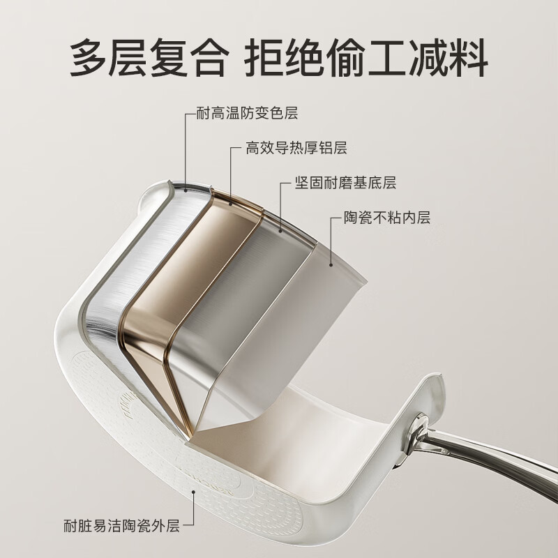 Red Kitchen Ceramic Small Milk Pot Baby Food Complementary Pot Uncoated Instant Noodle Soup Pot Noodle Cooking Non-stick Pot 20cm