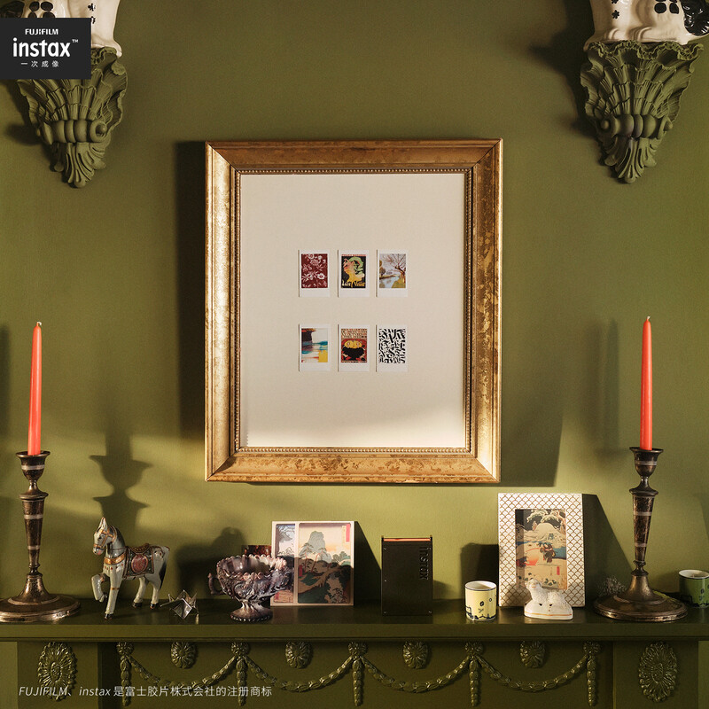 INSTAX Fuji instax mini Link+ black with orange mobile phone photo printer