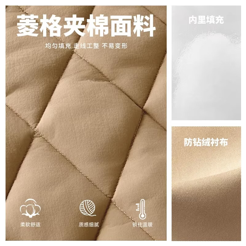 Pull back collarless cotton padded jacket for women 2026 new hot style spring fashionable light cotton padded jacket for small people, lazy style, slimming and versatile cotton jacket