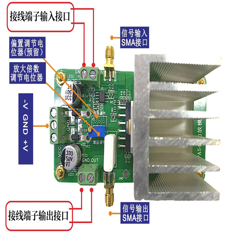 Xijiuyang OPA541 module power amplifier audio amplifier power amplifier high voltage and high current can be amplified by DC