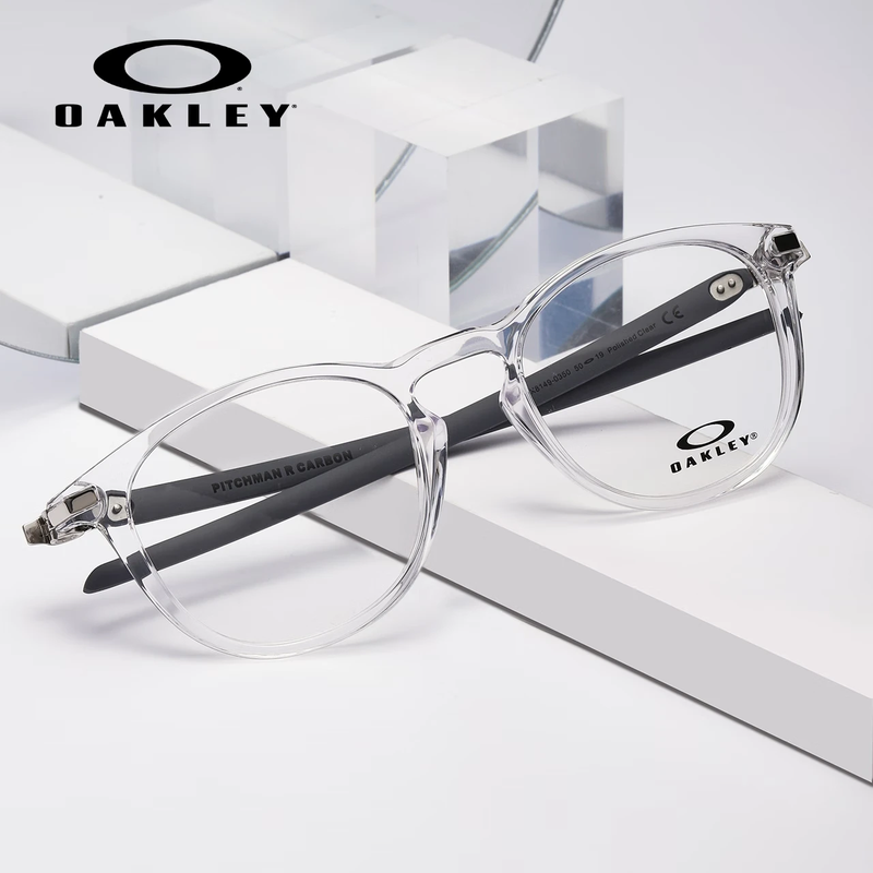 OAKLEY Oakley glasses sports frames for cycling and running men and women optical frames can be equipped with prescription lenses 8149F-03 transparent frame (Asian version) free anti-blue light lenses