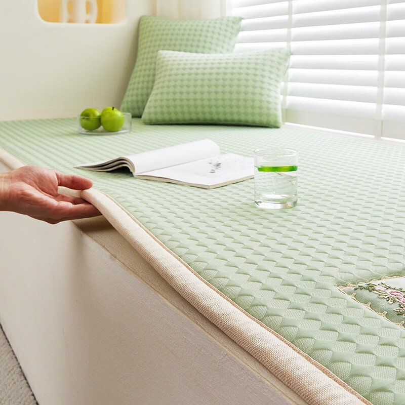 Summer bay window mat, mat mat, ice silk thickened non-slip window sill mat, summer new tatami balcony mat, customized windmill powder, customized other sizes (please contact customer service)