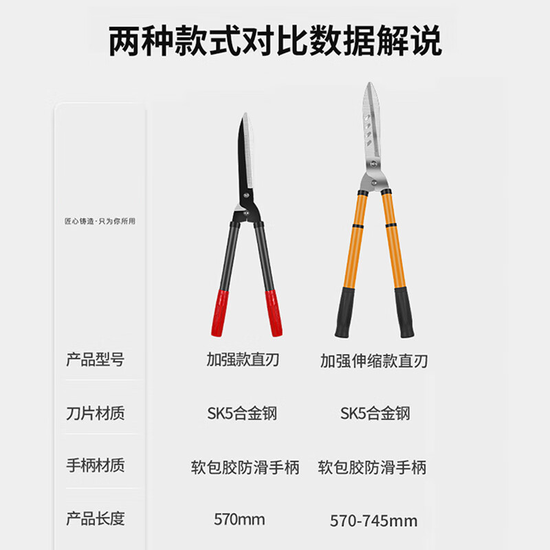 Yanran Hedge Scissors Powerful Pruning and Pruning for Gardening and Landscaping Red and Black Bold Style